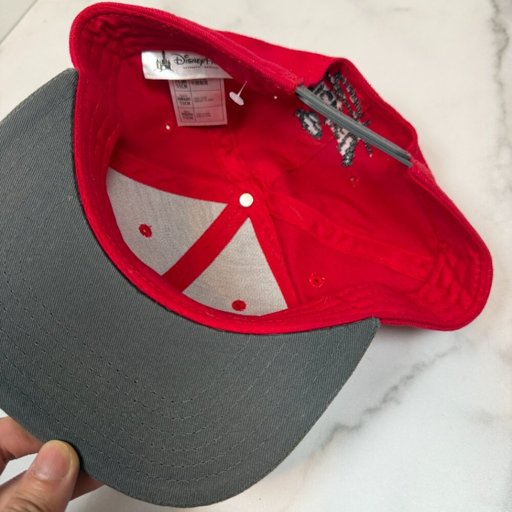 Disney Parks Mickey Mouse Pixel Snapback Hat Kids Youth 55cm Red Black - Picture 3 of 6